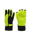 Women's Ski and Snowboard Gloves Black/Yellow Fluo