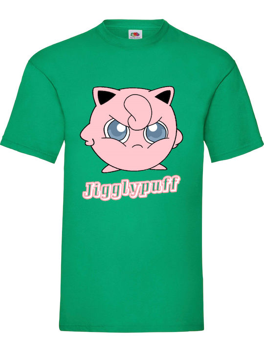Πράσινη Μπλούζα Tshirt Pokemon Jigglypuff Original Fruit Of The Loom 100% Βαμβάκι No22