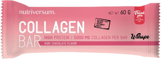 Nutriversum Collagen Μπάρα με 5gr Πρωτεΐνης & Γεύση Ruby Chocolate 60gr