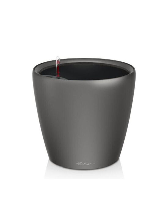 Lechuza Classico Flower Pot 50x47cm Charcoal Metallic 16103