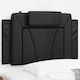 vidaXL Leather Bed Headboard Pillow Black 80x49cm
