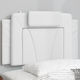 vidaXL Leather Bed Headboard Cushion White 80x49cm