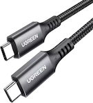 Ugreen Us555 USB 2.0 Cable USB-C male - USB-C 100W Γκρι 3m (HU-6941876219612)