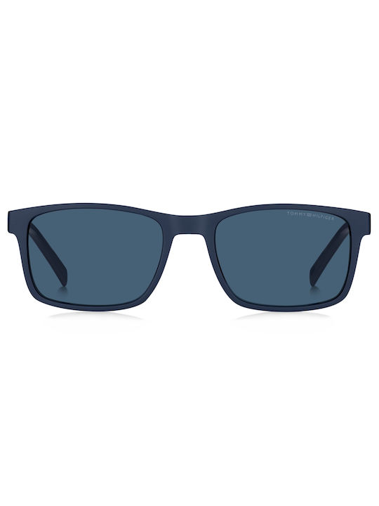 Tommy Hilfiger Men's Sunglasses with Navy Blue Plastic Frame and Blue Lens TH2089/S FLL/KU
