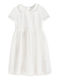 Girls Dress Short Sleeve Tulle White