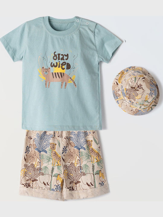 Hashtag Kinder-Set mit Shorts Sommer 3Stück Mint