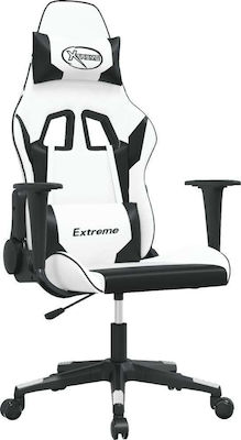 vidaXL 345455 Gaming Chair with Adjustable Arms White / Black