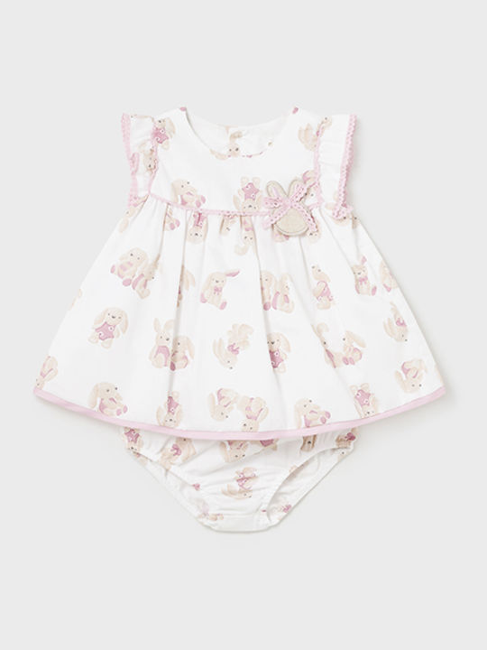 Kinderkleid Kurzärmelig Satin Pink