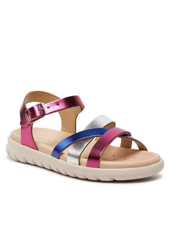 Geox Παιδικά Πέδιλα J Sandal Soleima Ροζ