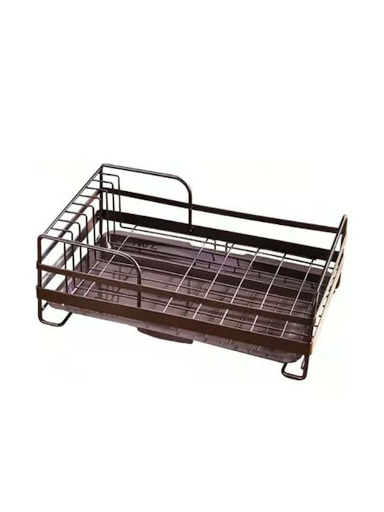 Отцедник За Мивка От Метал Кафяв 24.5x15x39.5см