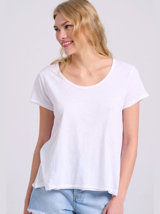 Funky Buddha Women's Athletic T-shirt White