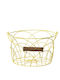 Kaemingk Fruit Bowl Metallic Yellow 20x20x12cm