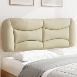 vidaXL LED Headboard Cushion Fabric Cream 120x4...