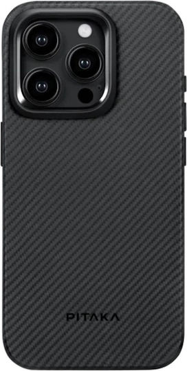 Pitaka Back Cover Aramid Fiber Μαύρο (iPhone 15 Pro)