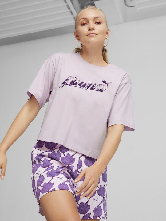 Puma Γυναικείο T-shirt Λιλα