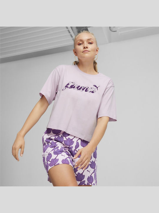 PUMA Women's Athletic T-shirt Lilac