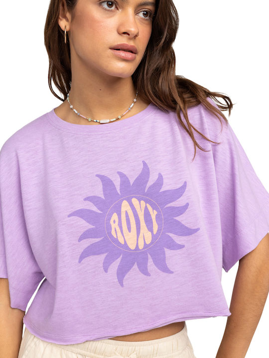 Roxy Women's Summer Blouse Short Sleeve Lilacc