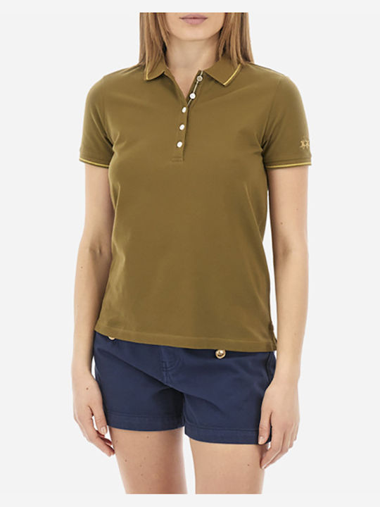 La Martina Women's Polo Shirt Short Sleeve Olive