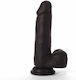 X-Men Dildo Dildo cu Scrotum Negru 19cm