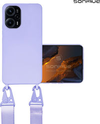 Sonique Back Cover Σιλικόνης 0.5mm με Λουράκι Λ...
