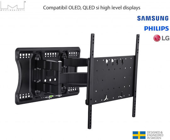 Multibrackets M VESA Super Slim Tilt & Turn Plus MB-4227 Suport TV de perete cu braț până la 65" și 40kg Negru