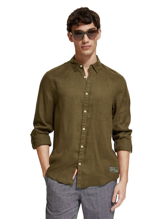 Scotch & Soda Μακρυμάνικo Λινό Πουκάμισο Λινό