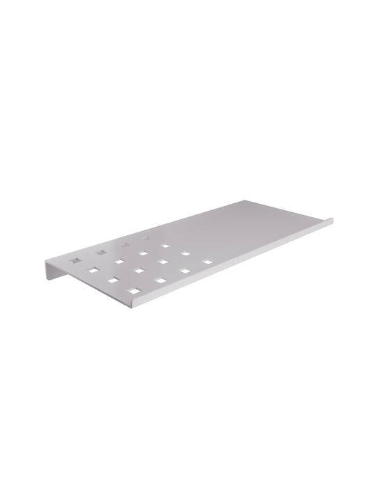 Pam & Co Επιτοίχια Ραφιέρα Μπάνιου Μεταλλική 28x15x1cm Λευκή