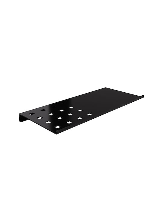 Pam & Co Wall Mounted Bathroom Shelf Metallic 28x15x1cm Black