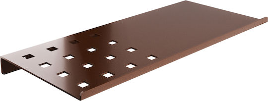 Pam & Co An der Wand montiert Badezimmerregal Metallisch 28x15x1cm Braun
