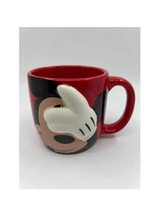 “mickey Mouse” Cană Ceramică Roșie 250ml 1buc