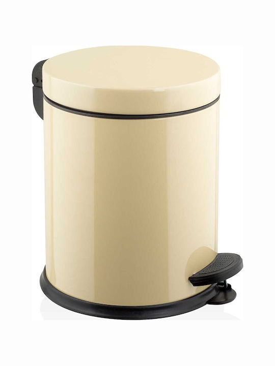 Marva Micro Metallic Bathroom Basket 5lt Beige