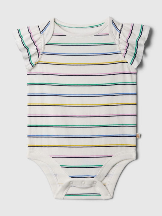 GAP Baby Bodysuit Set White Multi Stripe