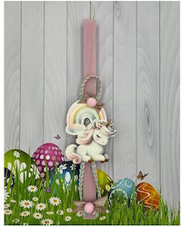 Easter Candle Round Pink