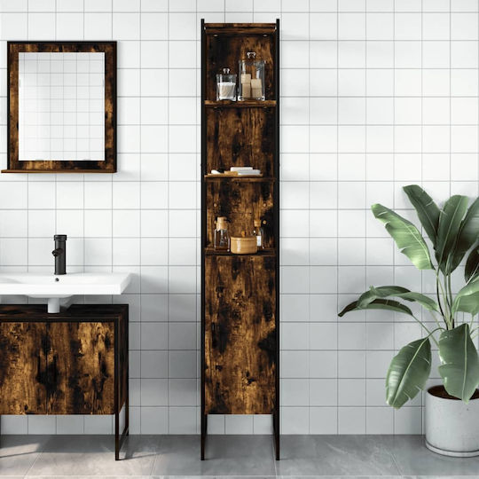 vidaXL 842473 Bathroom Column Cabinet Floor 33x33x185.5cm Oak