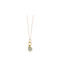 Loisir Princess Metallische vergoldete Halskette mit Blume und türkisem Glitter 01l15-01863