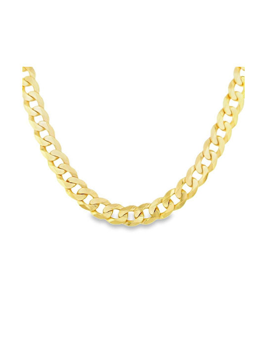 Drandakis Silver Chain Neck Gold-plated Wide Thickness 7mm and Length 60cm