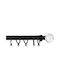 To megalo pazari Ausziehbar Metallisch Vorhangstange Einfach Φ28mm 160-300cm Black