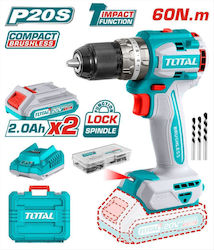 Total TIDLI20602 Κρουστικό Δραπανοκατσάβιδο 20V 2x2Ah
