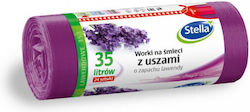 Stella Săculeți de Gunoi Capacitate 35lt cu Mânere 49x69cm 24buc Violet