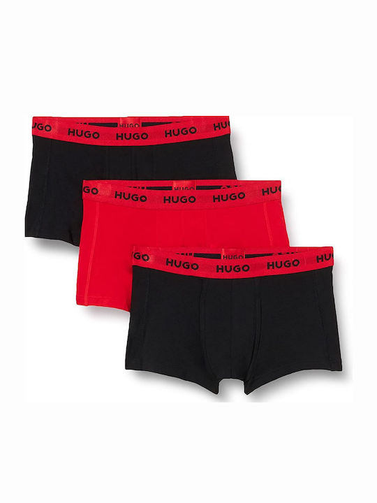 Hugo Boss Boxeri pentru bărbați Roșii 3Pachet