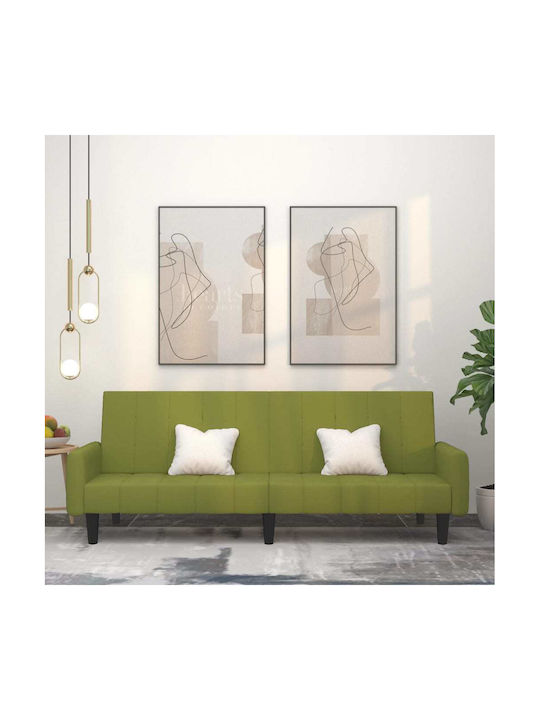 vidaXL Two-Seater Couch Bed Velvet Light Green ...