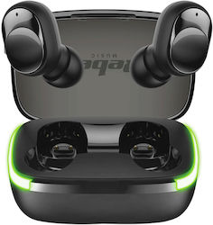 Rebel TWS-Y60 In-ear Bluetooth Handsfree Ακουστικά με Θήκη Φόρτισης Μαύρα