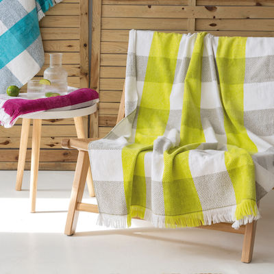 Palamaiki Beach Towel Cotton Yellow 160x86cm.