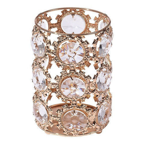 Schminkpinsel-Etui, Luxorise, Diamant, Gold