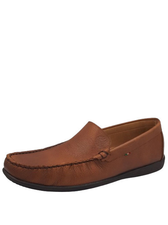 Ragazza Men's Leather Moccasins Tabac Brown