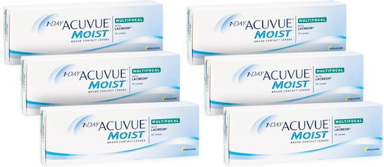 Acuvue 1-Day Moist Multifocal 180 Ημερήσιοι Πολυεστιακοί Φακοί Επαφής Υδρογέλης με UV Προστασία