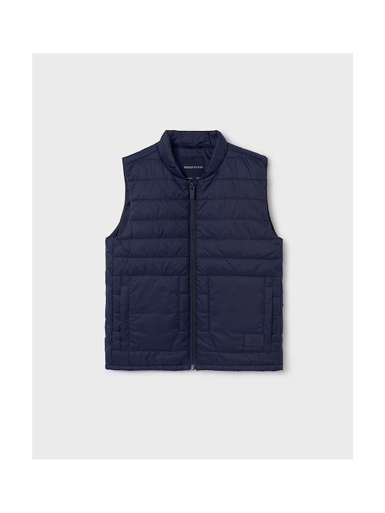 Mayoral Kids Quilted Jacket Sleeveless Navyblue