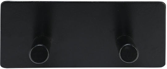 Estia Άγκιστρο Μπάνιου Διπλό ​9x4.6cm Μαύρο