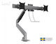 Multibrackets Стойка Офис за 2 Монитори до 28" с Рамо Сив (MB-5938)
