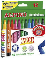 Alpino Μαρκαδόροι 5.7mm Σετ 12 Χρώματα